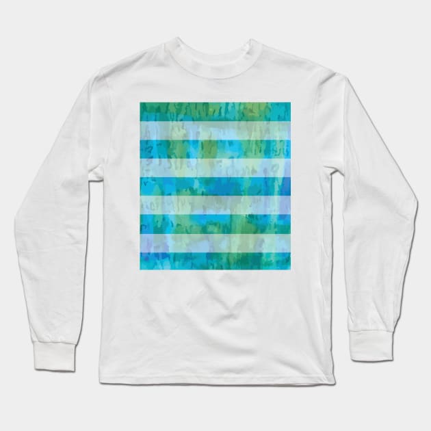 Striped Acrylic Painting Long Sleeve T-Shirt by PSCSCo